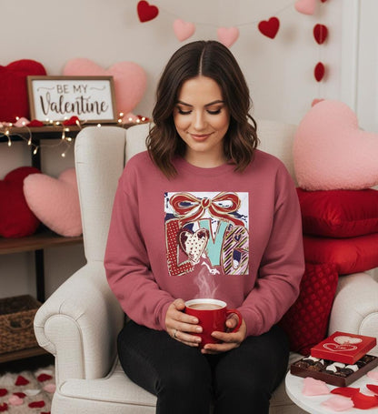 Love Be Mine Sweatshirt | Preppy Valentine Sweatshirt |  Loved valentine Sweatshirt | Trendy XoXo Preppy Bow Sweatshirt