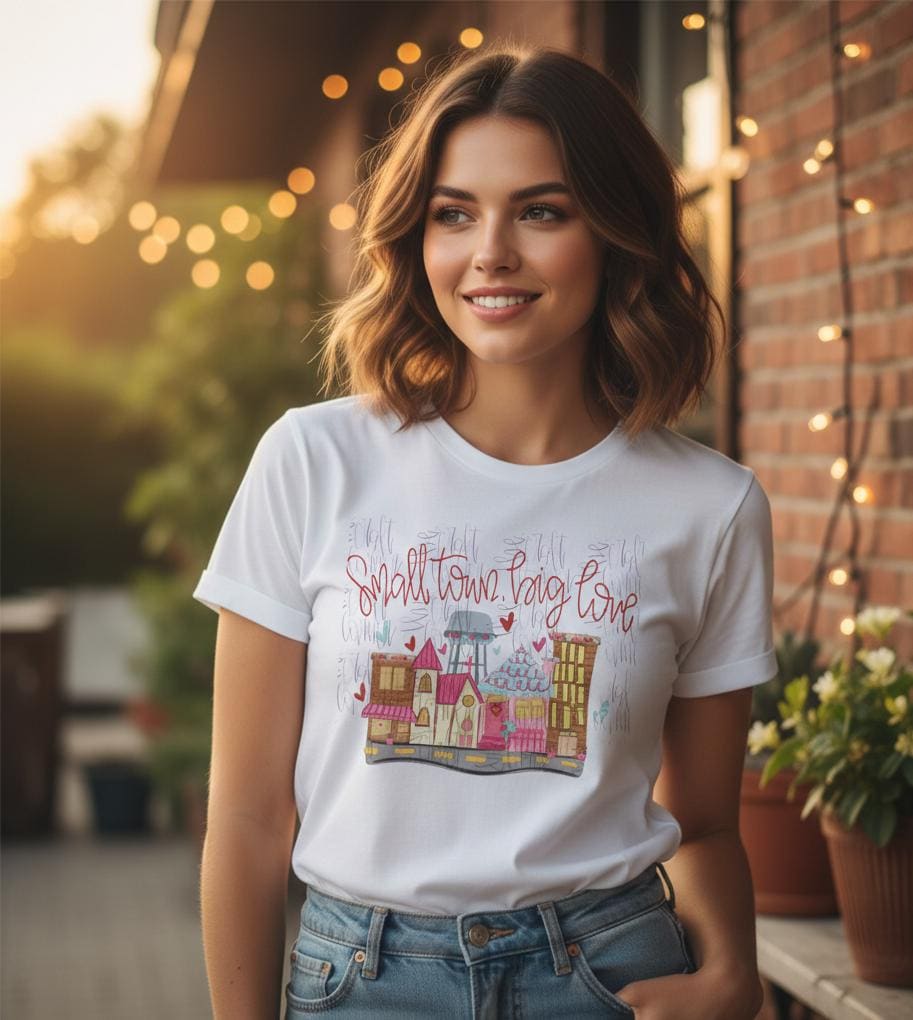 Small Town Valentines Tshirt |  V Day Tshirt |  February 14 Tshirt | Holiday Tshirt | Preppy Tshirt |  Love Tshirt |  Be Mine Tshirt