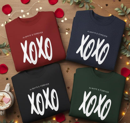 Always & Forever XOXO Sweatshirt | Valentine's Xoxo Crewneck | Xoxo Sweatshirt | Valentine Xoxo Gift
