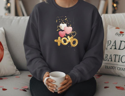 Valentine Xoxo sweatshirt | Xoxo Couquette | Unisex Xoxo Sweatshirt | Xoxo Sweatshirt | V Day Seerusucker Sweatshirt | Faux  Sweatshirt