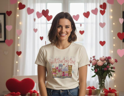 Small Town Valentines Tshirt |  V Day Tshirt |  February 14 Tshirt | Holiday Tshirt | Preppy Tshirt |  Love Tshirt |  Be Mine Tshirt