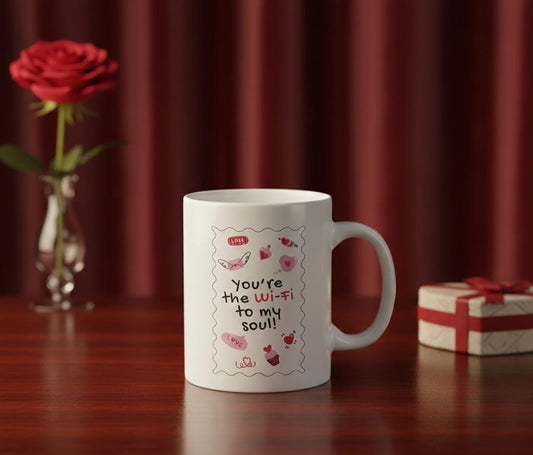 You are the Wi-Fi to My Soul Mug | Valentine Heart Tech Love Ceramic