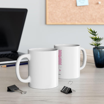You Make My World Brighter Mug | Pink Heart Ceramic Coffee Cup