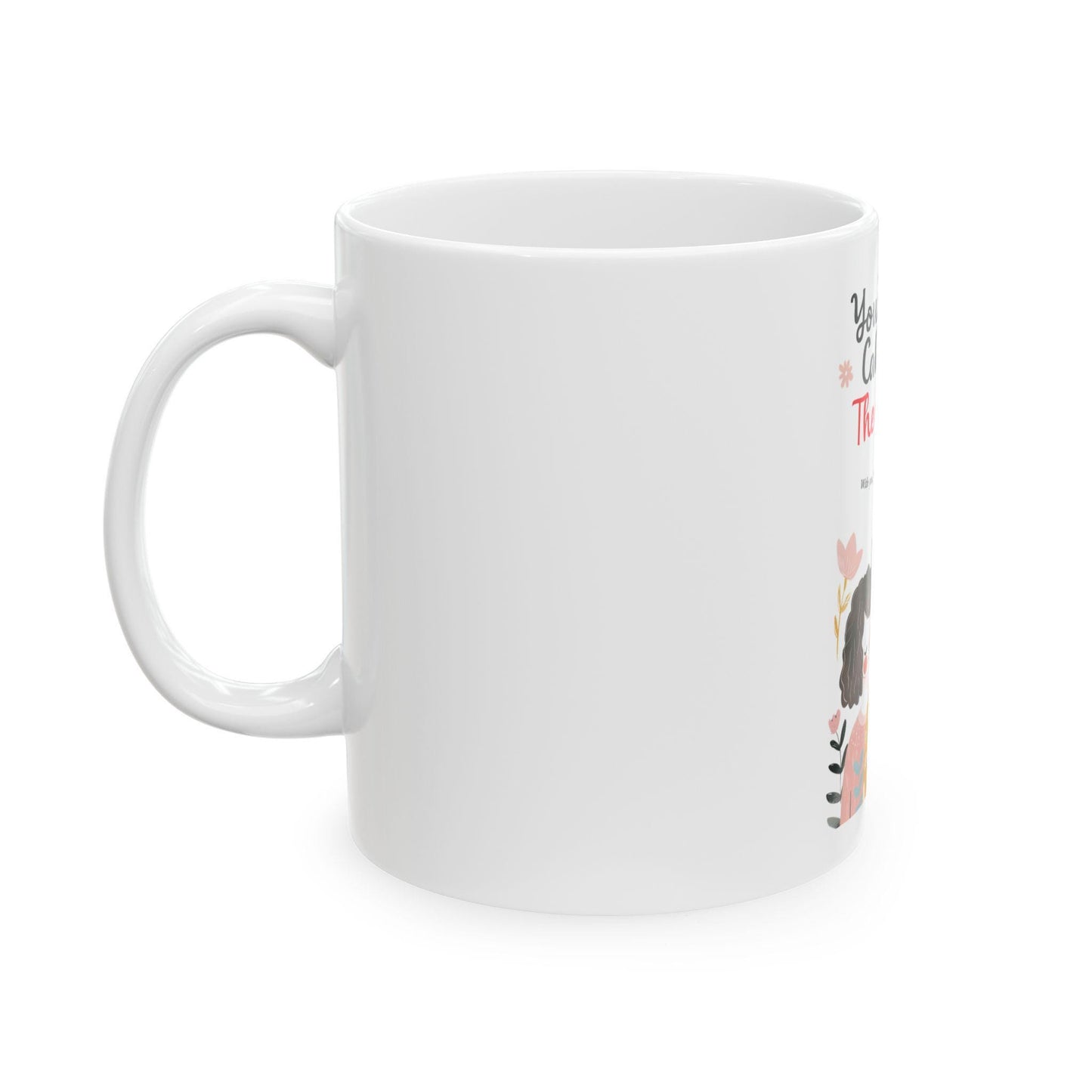 You're My Calm in The Chaos mug | illustrated couple floral design