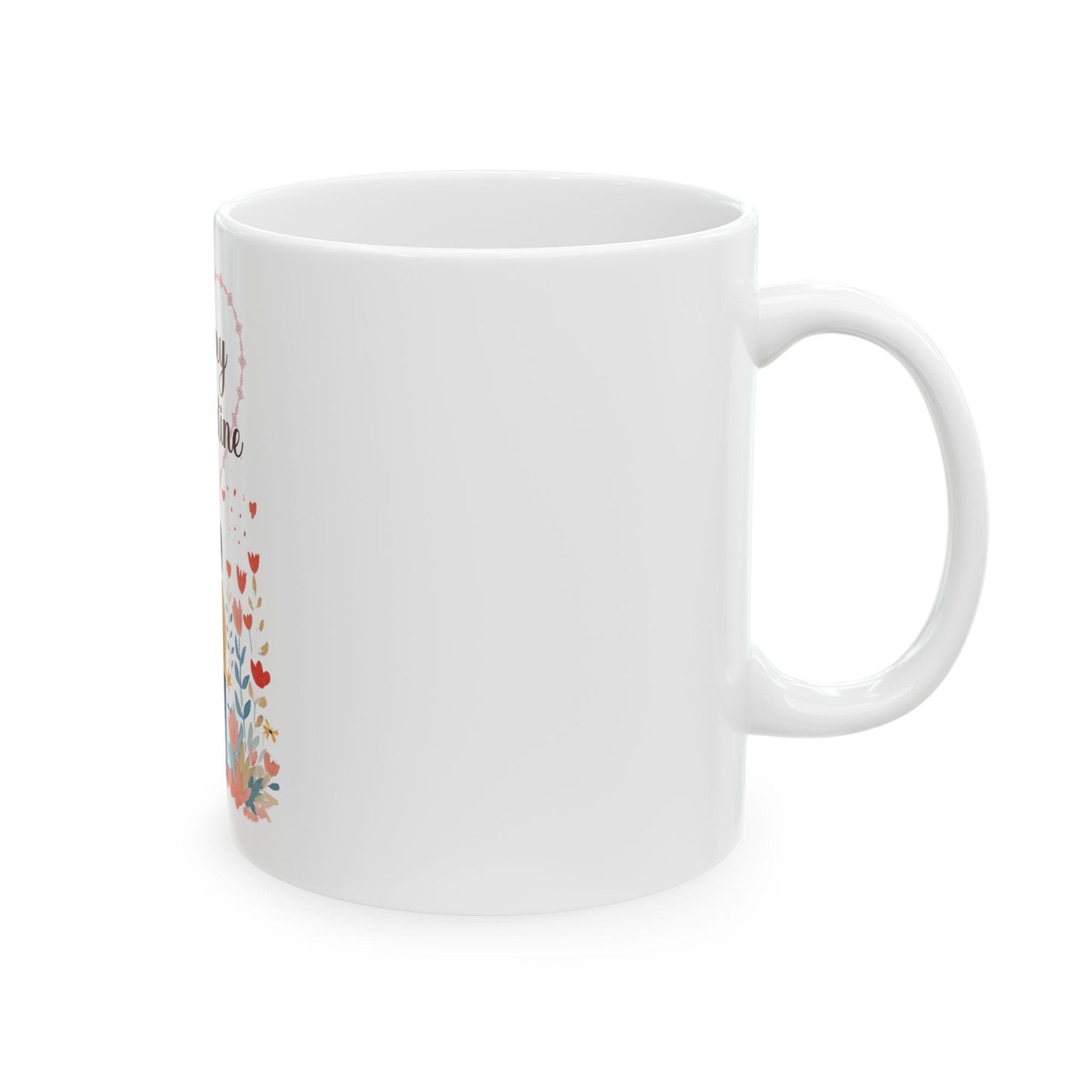 Be My Valentine couple illustration Mug | Valentine's Day ceramic mug