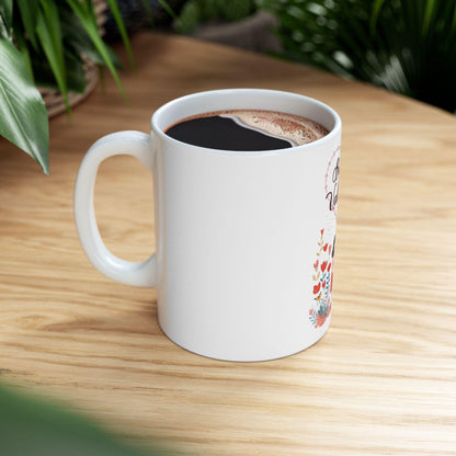 Be My Valentine couple illustration Mug | Valentine's Day ceramic mug
