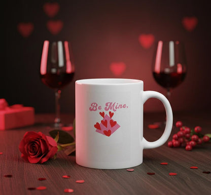Be Mine Heart Envelope Mug | Valentine Ceramic Mug