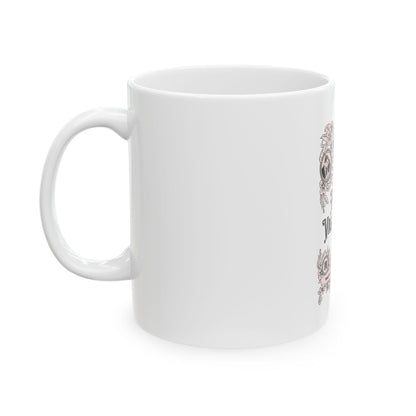 Vintage Floral "Happy Valentine's Day" Mug | Valentine Ceramic Mug