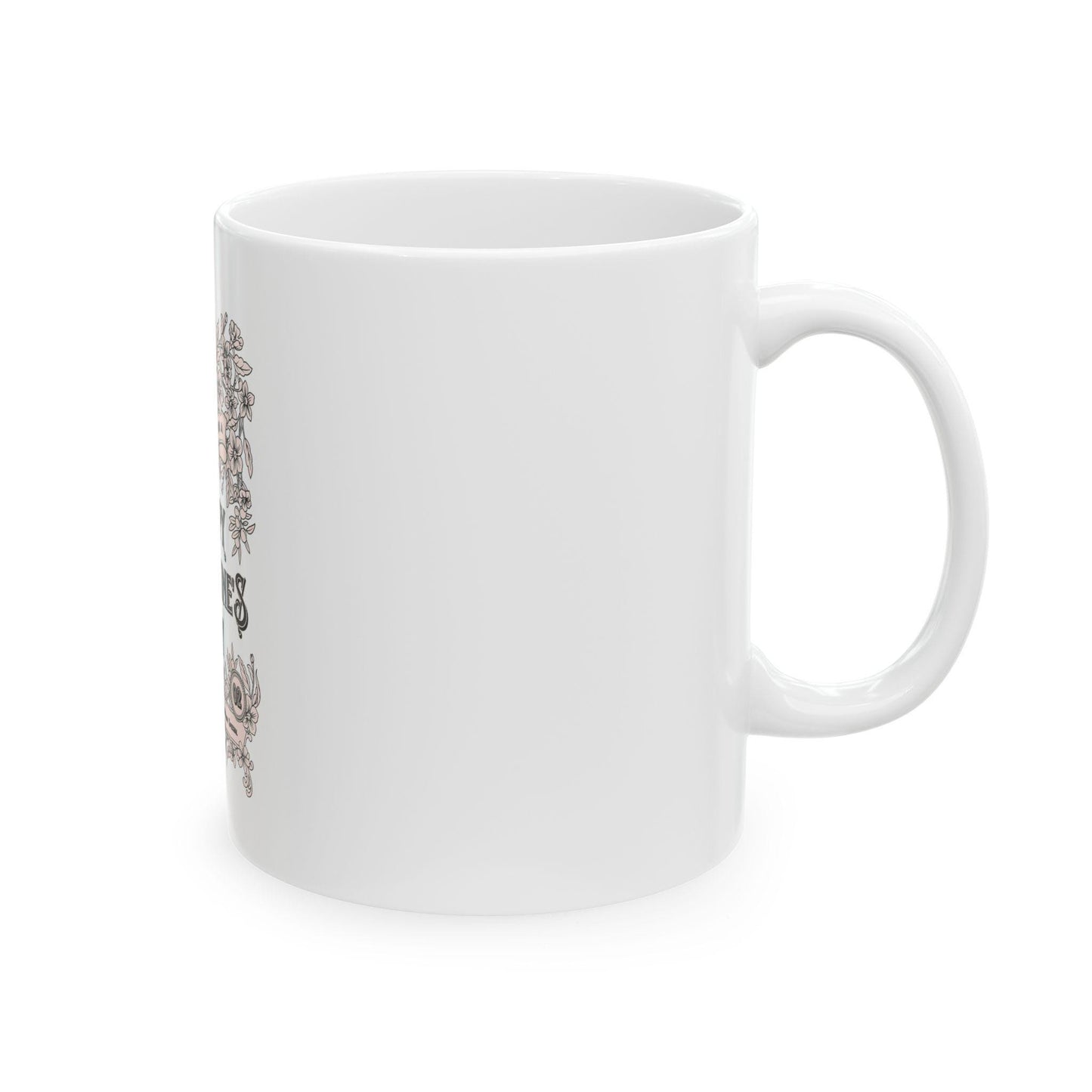 Vintage Floral "Happy Valentine's Day" Mug | Valentine Ceramic Mug
