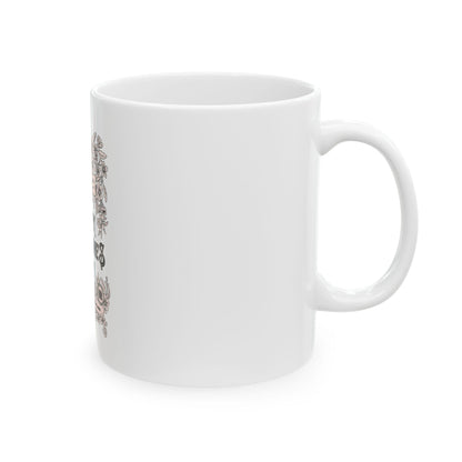 Vintage Floral "Happy Valentine's Day" Mug | Valentine Ceramic Mug