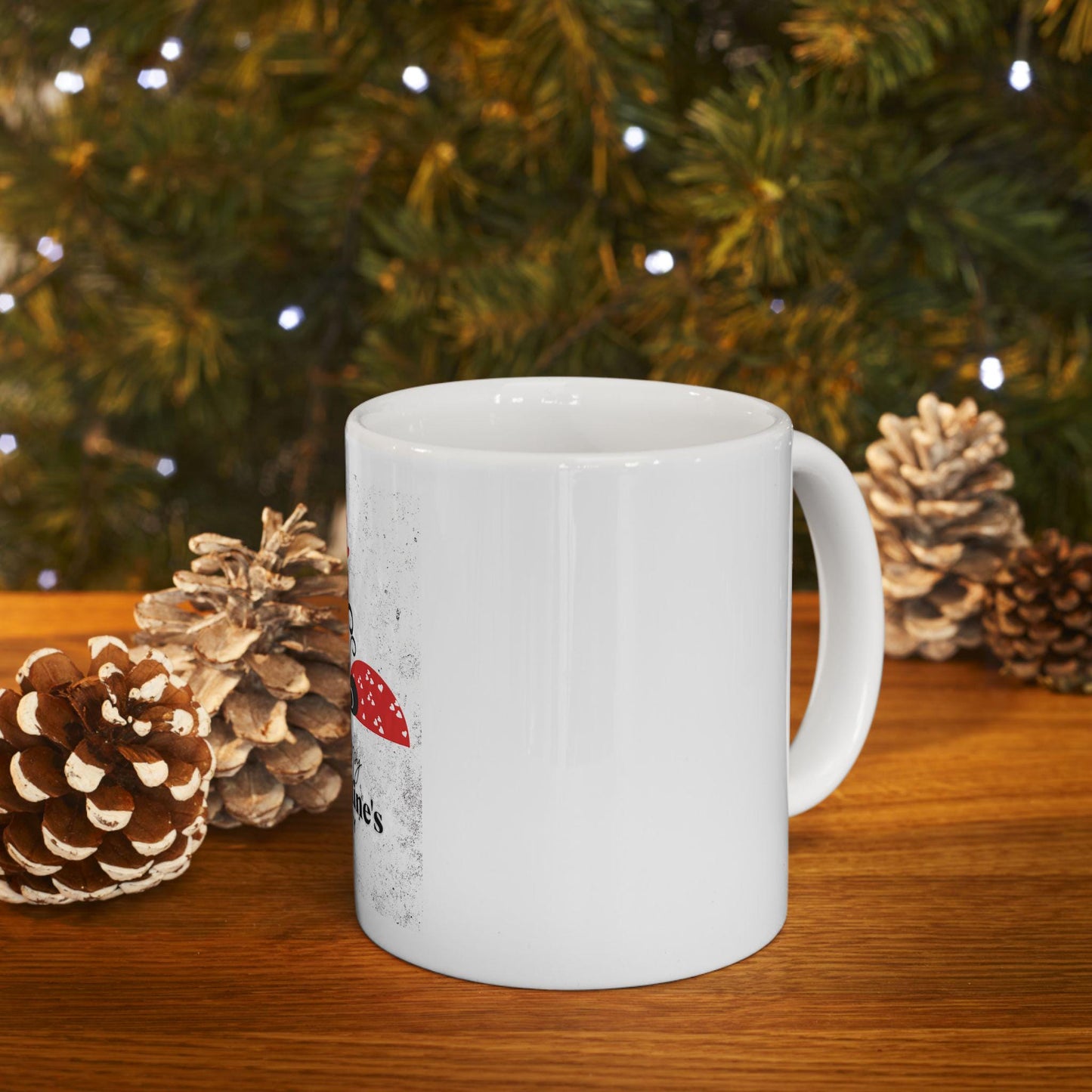 Valentine Ladybug Illustration Mug | Ceramic Coffee Cup