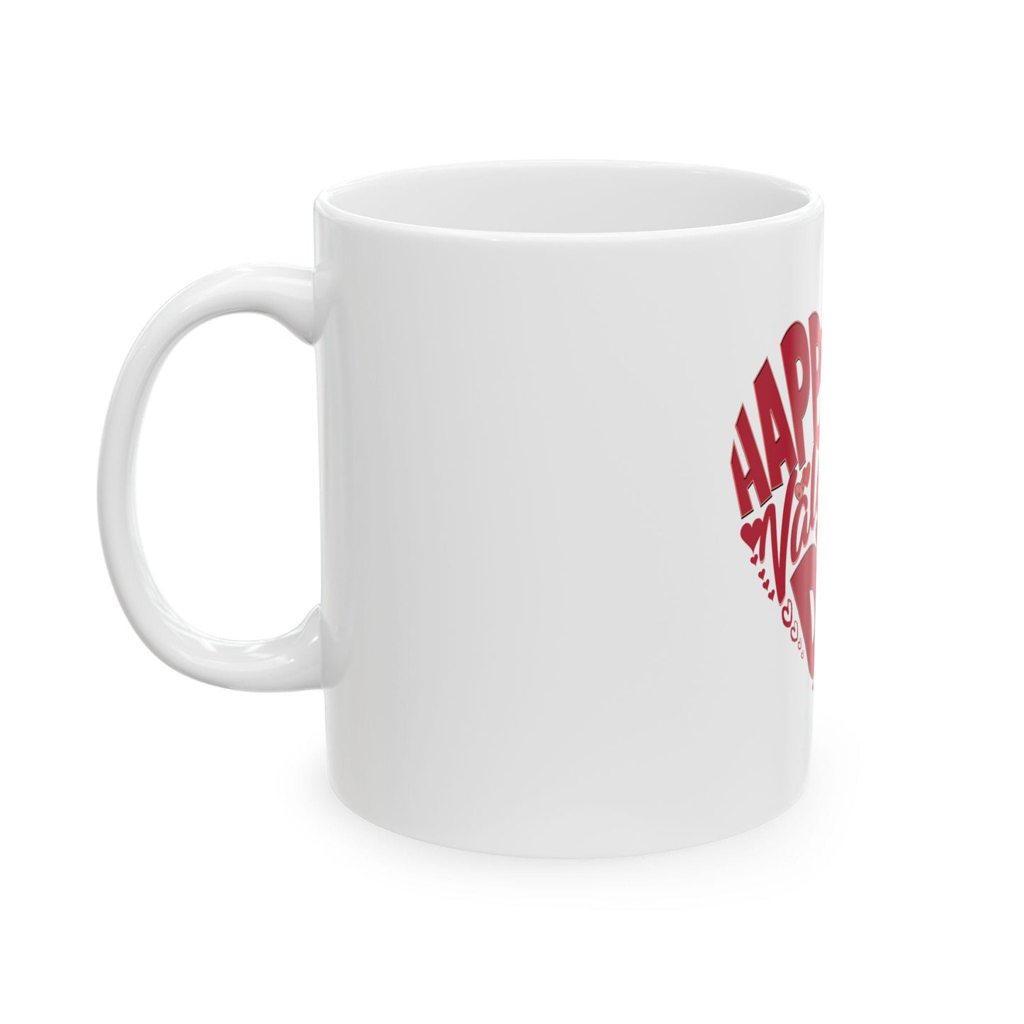 Happy Valentines Day heart design Mug | Ceramic Valentine coffee cup