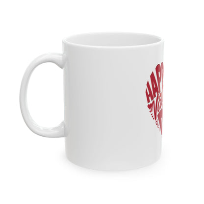 Happy Valentines Day heart design Mug | Ceramic Valentine coffee cup