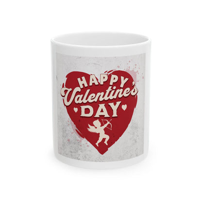 Happy Valentines Day heart cupid Mug | Valentine coffee cup
