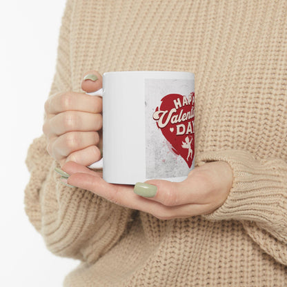 Happy Valentines Day heart cupid Mug | Valentine coffee cup