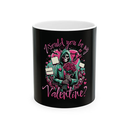 Gothic Grim Reaper Valentine Mug | Dark Humor Ceramic Cup