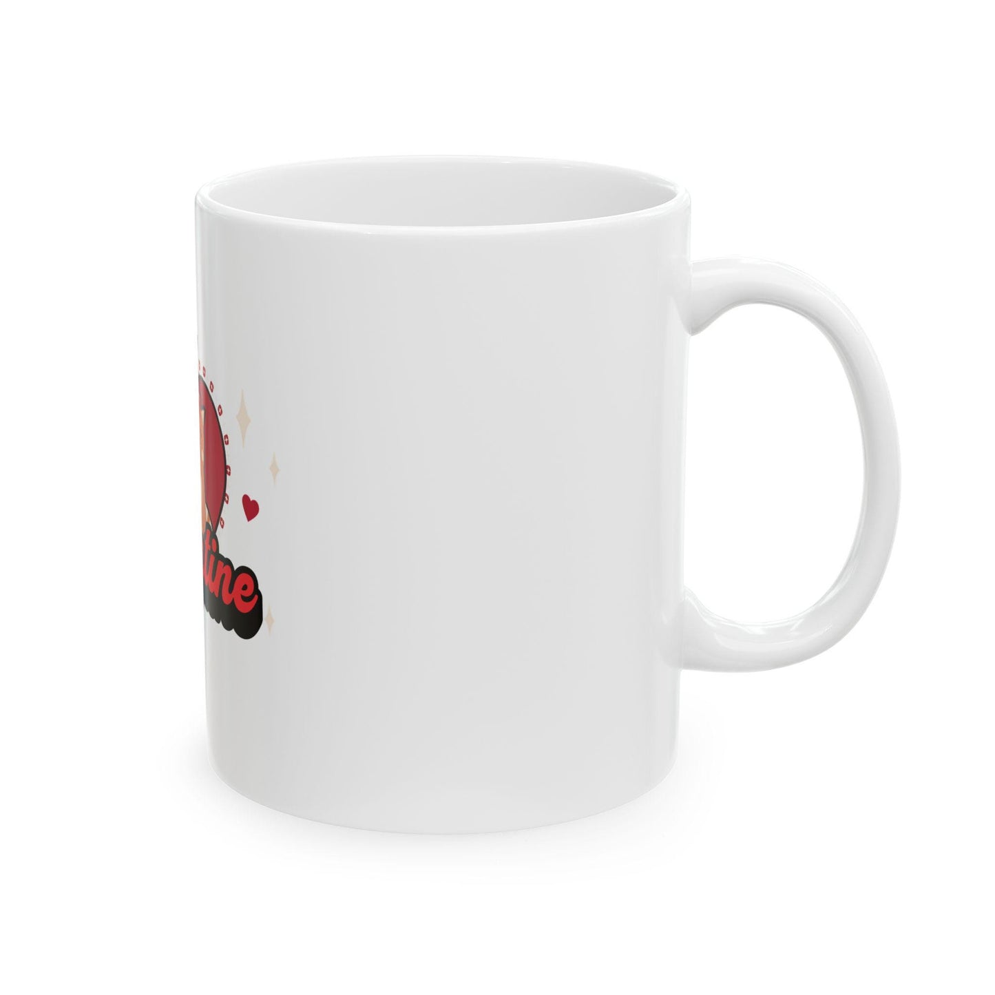 Cat Couple Valentine Ceramic Mug, Romantic Gift