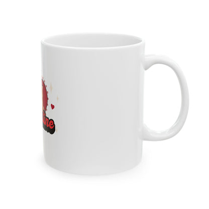 Cat Couple Valentine Ceramic Mug, Romantic Gift