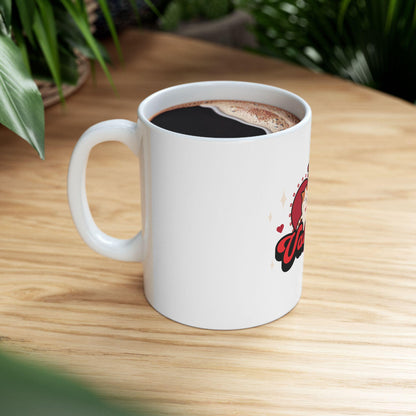 Cat Couple Valentine Ceramic Mug, Romantic Gift