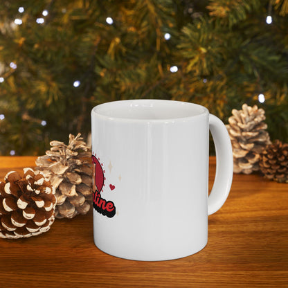 Cat Couple Valentine Ceramic Mug, Romantic Gift