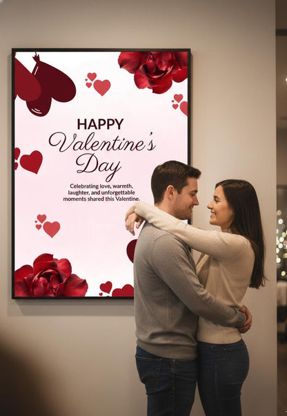 Red Rose Valentine's Day Poster | Romantic Home Decor (Digital Print A4 PDF & PNG)