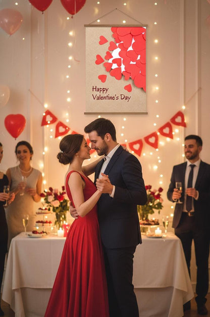 Valentines Day Hearts Rolled Poster | Romantic Wall Art