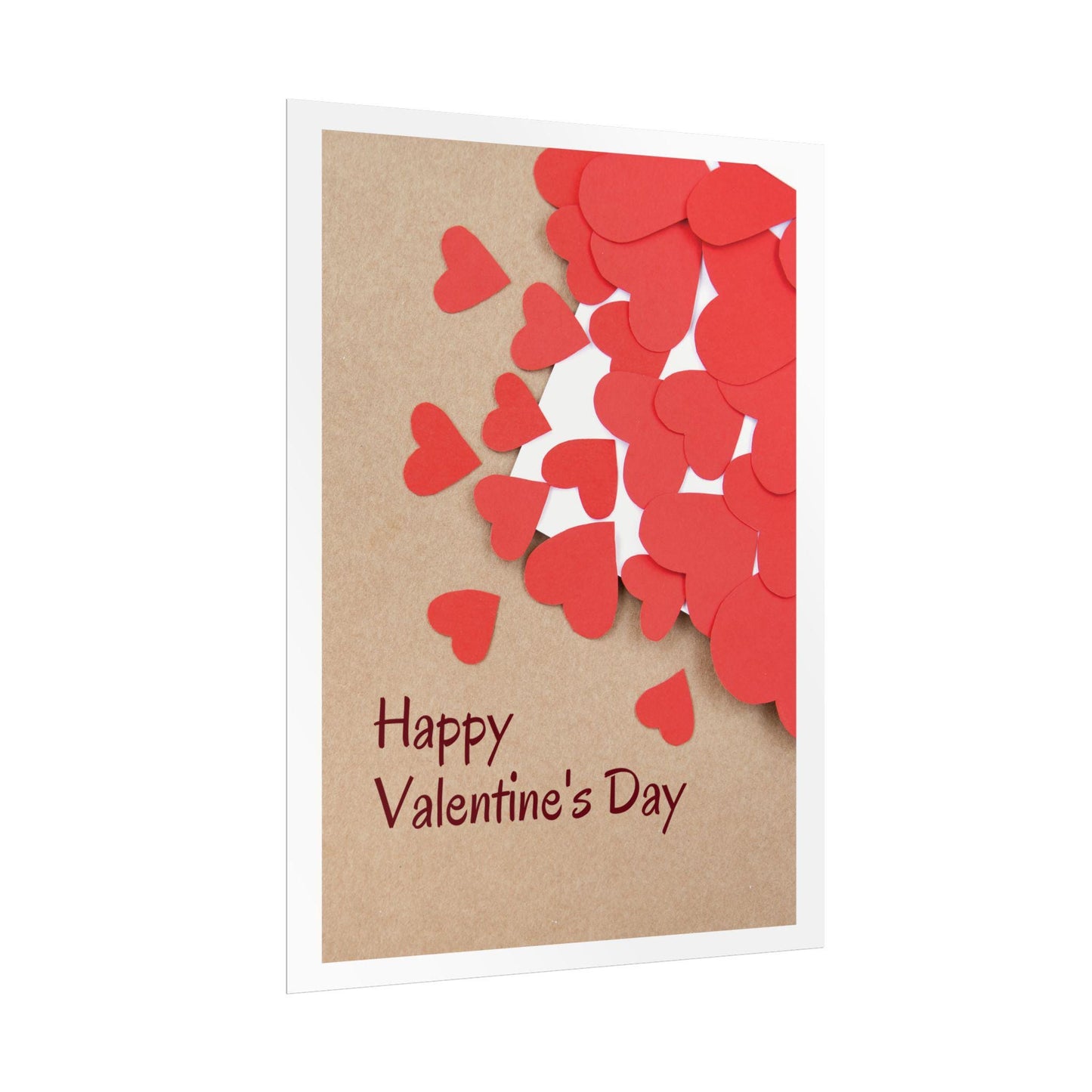 Valentines Day Hearts Rolled Poster | Romantic Wall Art