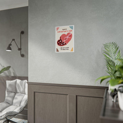 Valentine heart box chocolate Rolled Poster | Happy Valentines Day wall art