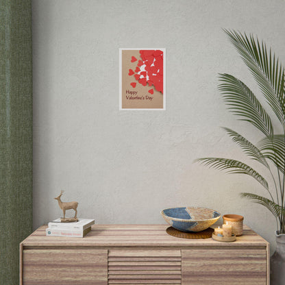 Valentines Day Hearts Rolled Poster | Romantic Wall Art