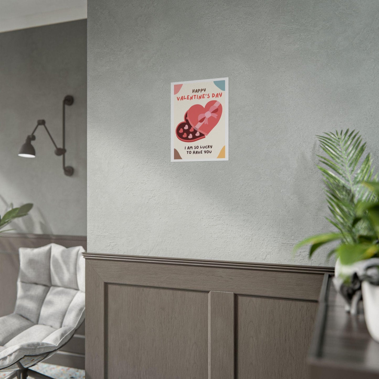 Valentine heart box chocolate Rolled Poster | Happy Valentines Day wall art