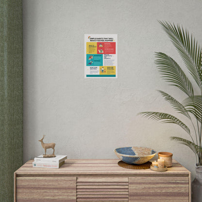 Mental Health Tips Poster | Wellness Infographic Art Print