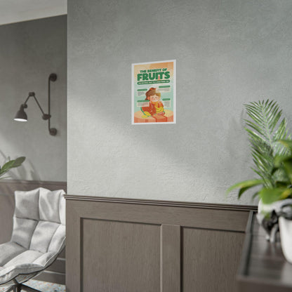 The Benefit of Fruits educational poster | Rolled Poster, nutrition wall art