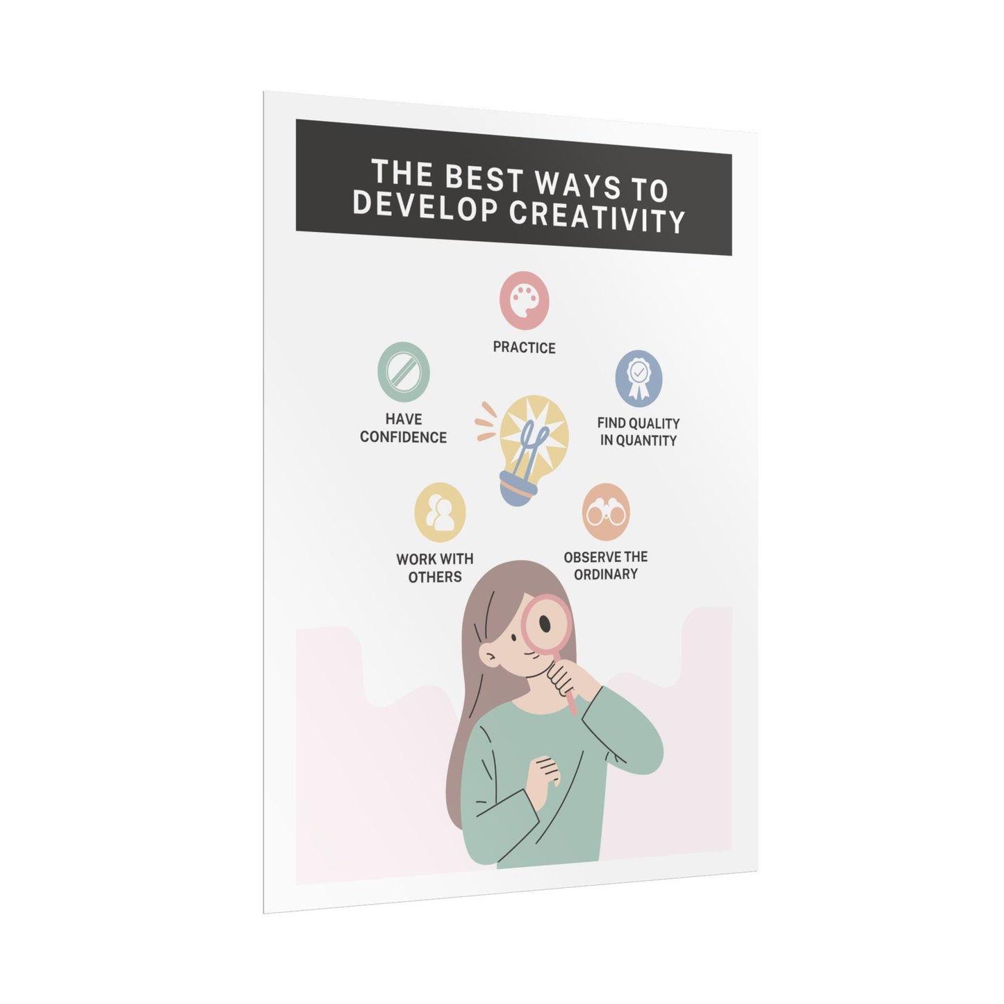 Develop Creativity Poster | Rolled Poster, Motivational Classroom Art