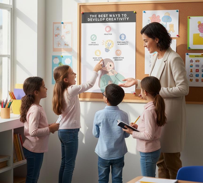Develop Creativity Poster | Rolled Poster, Motivational Classroom Art