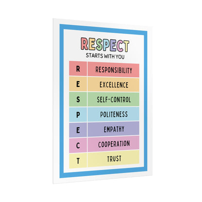 Respect Starts With You poster | Rolled Posters | Classroom behavior chart