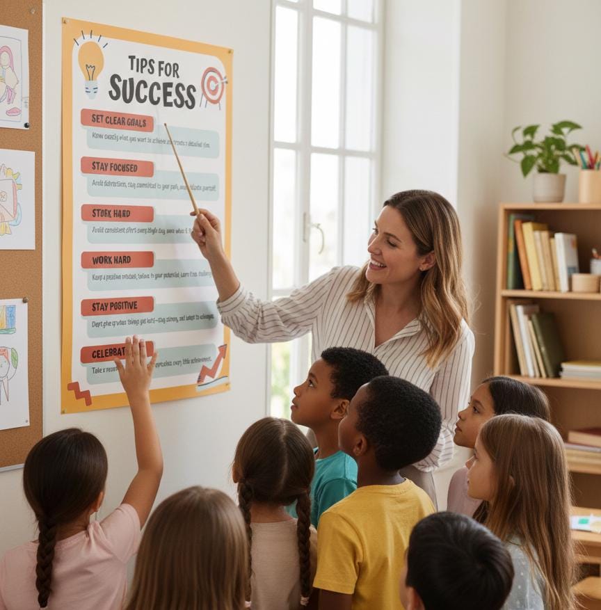Tips for Success Rolled Poster | Motivational Wall Art, Study Decor