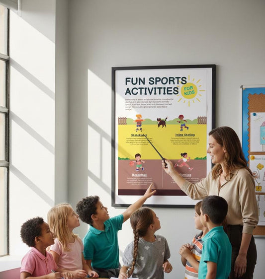 Kids Sports Activities Poster | Playroom Wall Art