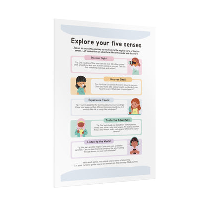 Explore Your Five Senses Rolled Poster | Educational Classroom Decor