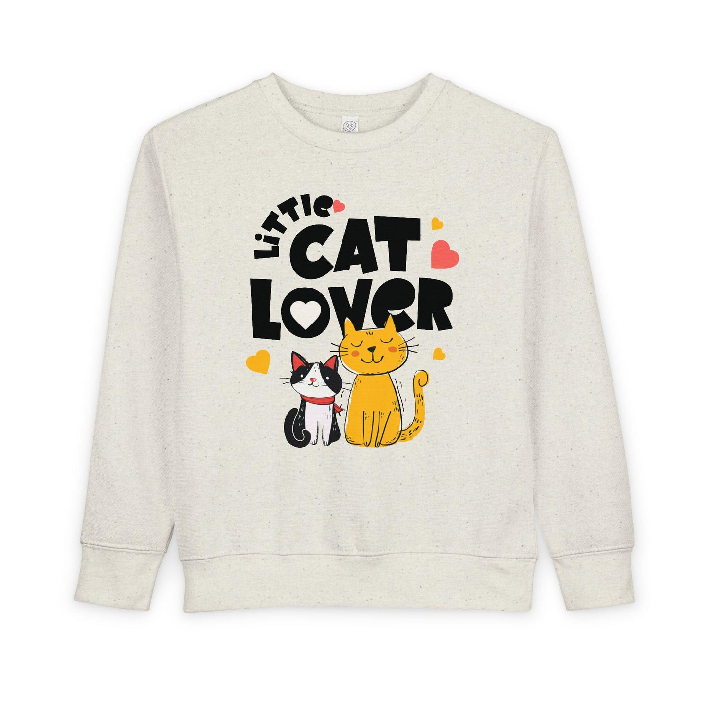 Little Cat Lover Toddler Sweatshirt | Cute Kittens, Heart Design | Unisex toddler sweatshirt
