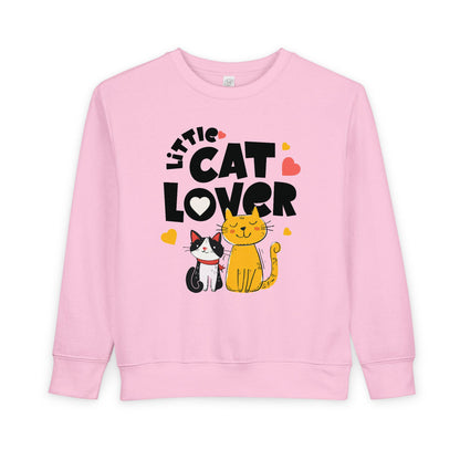 Little Cat Lover Toddler Sweatshirt | Cute Kittens, Heart Design | Unisex toddler sweatshirt