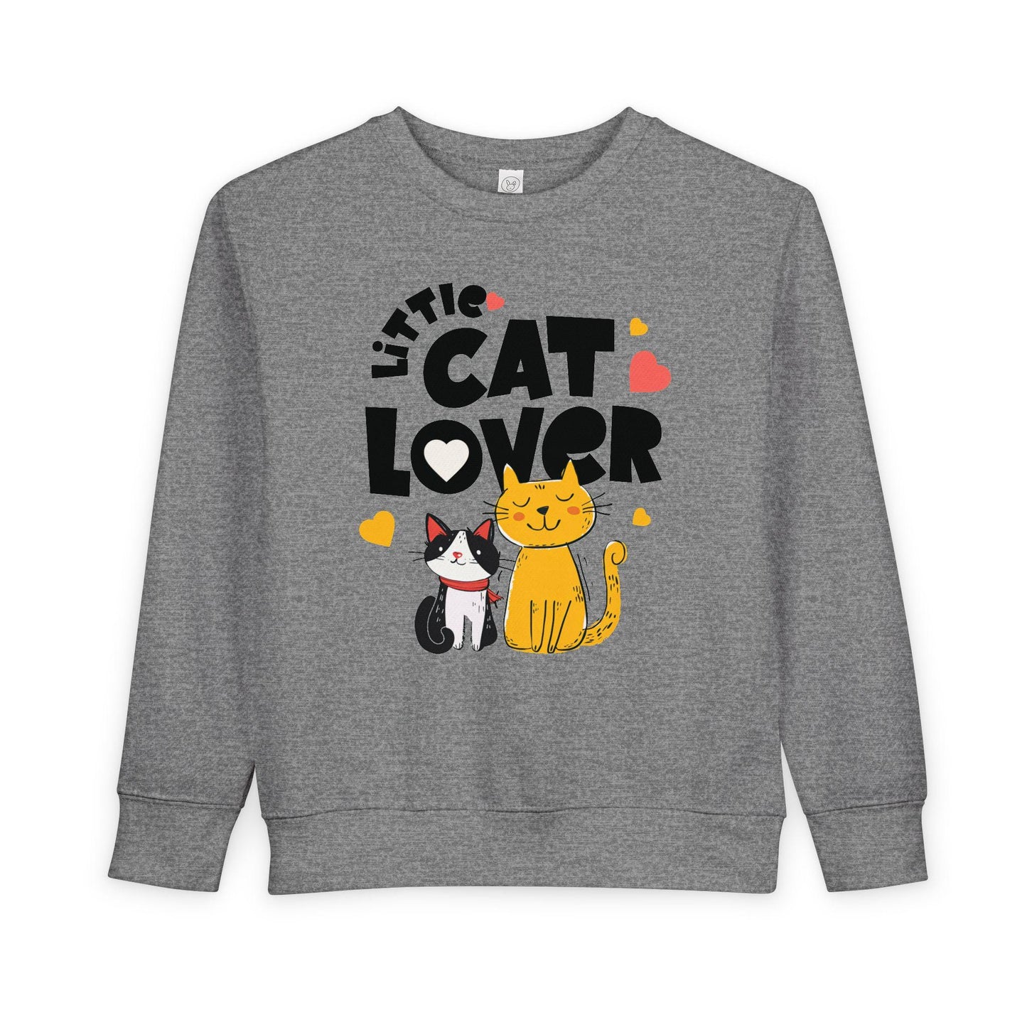 Little Cat Lover Toddler Sweatshirt | Cute Kittens, Heart Design | Unisex toddler sweatshirt