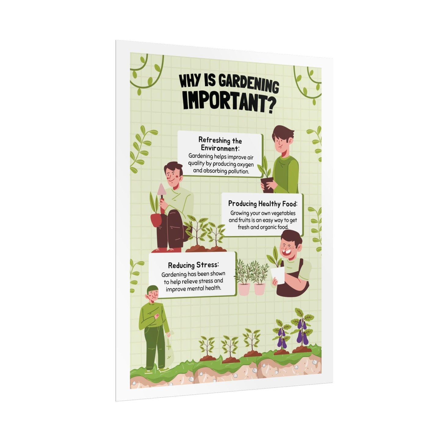Why Is Gardening Important Poster | Rolled Poster, Educational Plant Care Print
