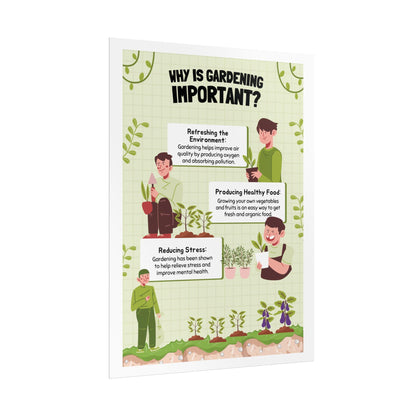 Why Is Gardening Important Poster | Rolled Poster, Educational Plant Care Print