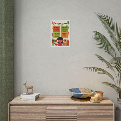 Healthy Eating for Kids Rolled Poster | Fruit Vegetable Nutrition Chart