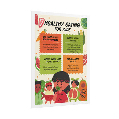 Healthy Eating for Kids Rolled Poster | Fruit Vegetable Nutrition Chart