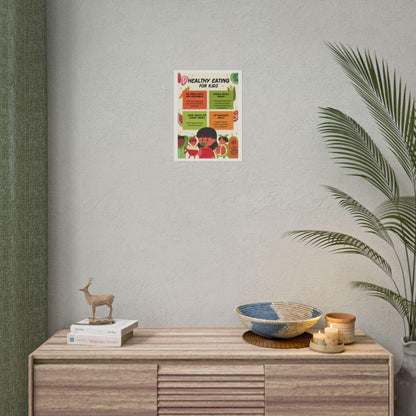 Healthy Eating for Kids Rolled Poster | Fruit Vegetable Nutrition Chart