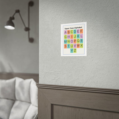 Upper Case Alphabet Poster | Rolled Poster, Colorful Letter Grid Classroom Decor