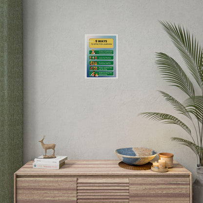 5 Ways to Effective Learning Rolled Poster | Educational Classroom Wall Art