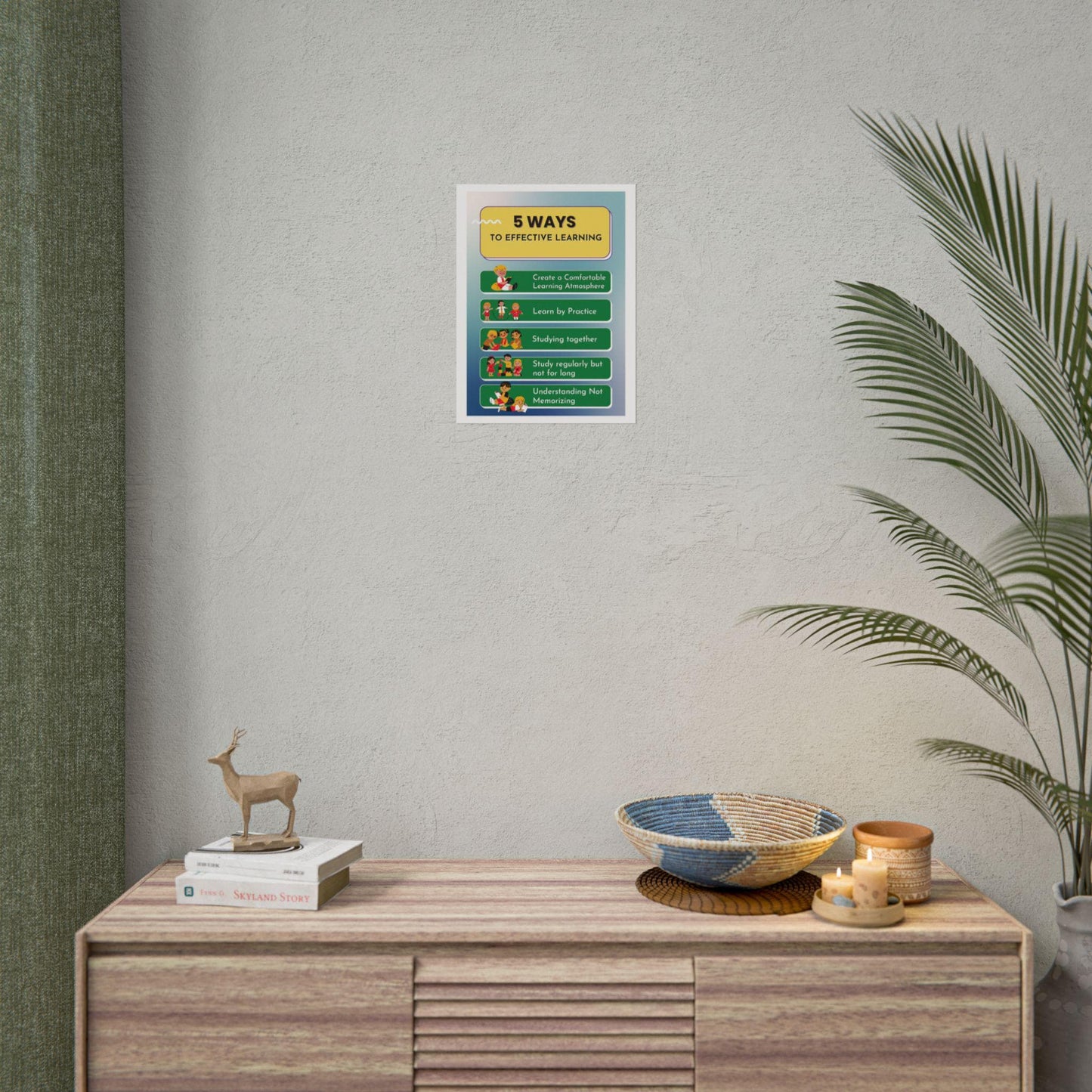 5 Ways to Effective Learning Rolled Poster | Educational Classroom Wall Art