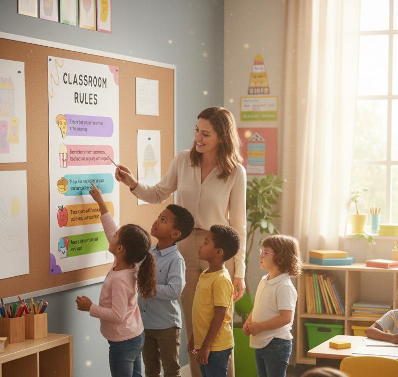 Classroom Rules Poster Rolled Posters | School Wall Decor, Elementary Classroom Print | Classroom-Ready Rolled Posters